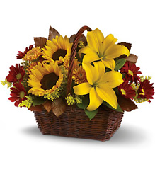 Golden Days Basket from Gilmore's Flower Shop in East Providence, RI